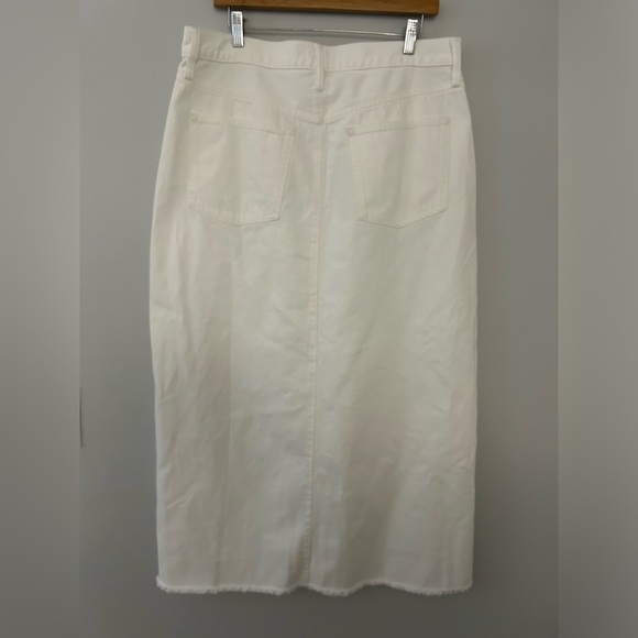 NWT J. Crew Denim Maxi Skirt in White - Picture 3 of 7
